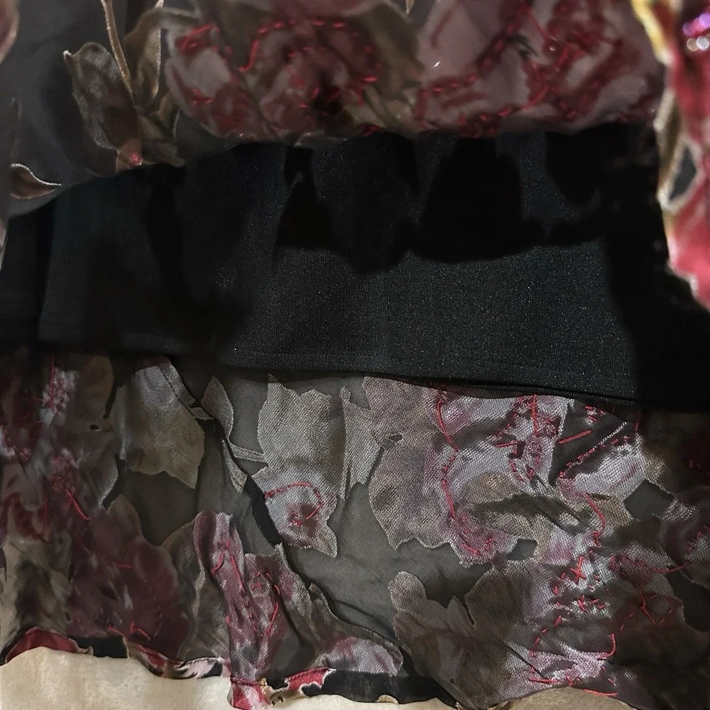 VTG Sue Wong Nocturne Gown Womens 10 Silk Blend Intricate Floral Beads & Sequins - Picture 11 of 16